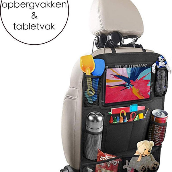 Flokoo Autostoel Organizer Voor Kinderen - Opbergsysteem Auto - Zwart
