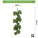 Kopu Hangplant Split Philodendron 119 cm - Macramé Plantenhanger Xl