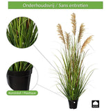 Kopu® Kunstplant Pluimgierst 122 cm - 5 halmen - in zwarte pot