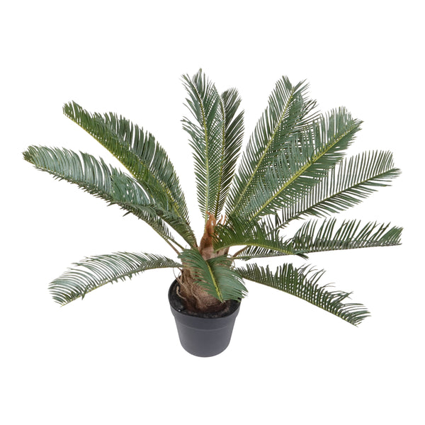 Kopu® Kunstplant Cycaspalm 60 cm in zwarte pot - 18 varens - Nepplant
