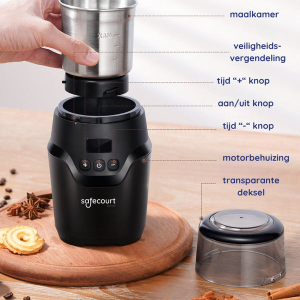 Koffiemolen - Elektrische Koffiebonen Maler - Specerijen & Koffiebonen - BPA-vrij - Safecourt Kitchen