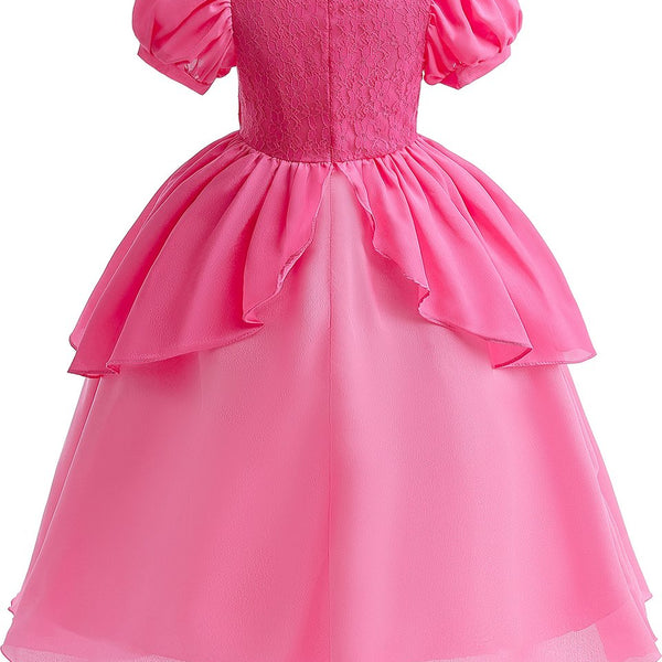 Princess Peach verkleed jurk voor kinderen