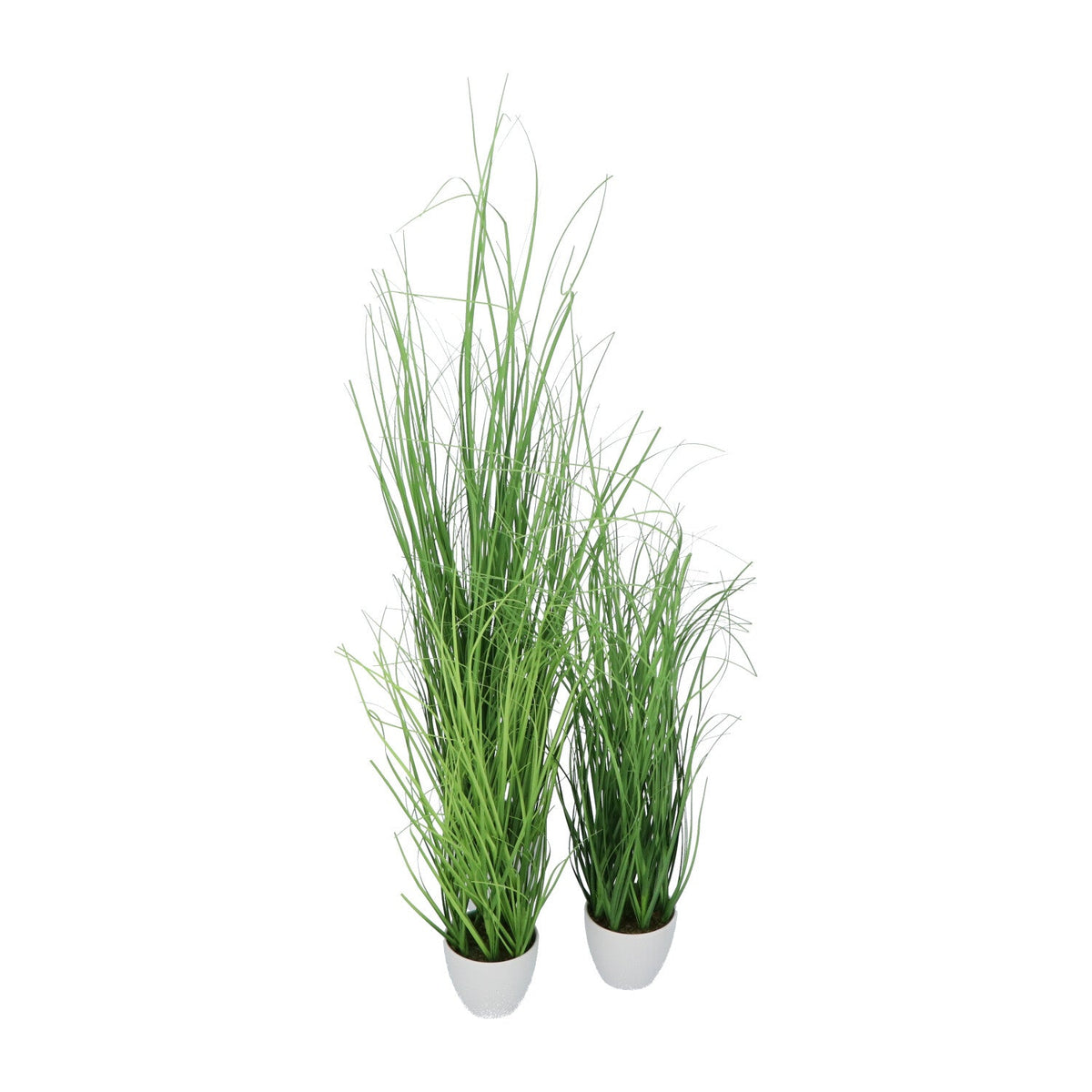 Kopu® set 3 stuks kunstplanten Grasplant 40/50/60 cm in Witte Sierpot