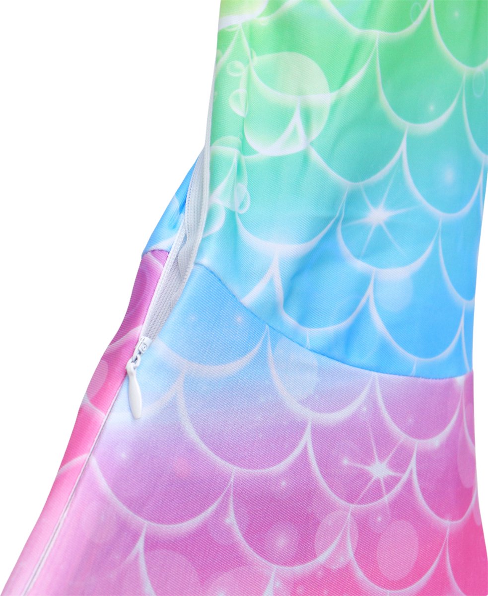 Zeemeerminstaart met bikini verkleed set Regenboog Kleuren