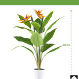 Kopu® Kunstplant Strelitzia 80cm pot wit-groen - Paradijsvogelplant
