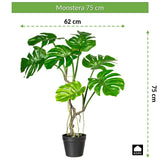 Kopu® Kunstplant Split Philodendron 75 cm - 8 bladeren - Nepplant