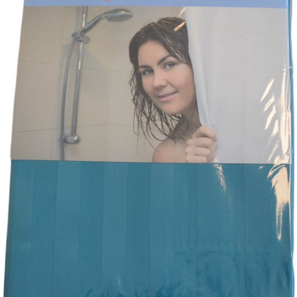 Douchegordijn - Petrol - 180 cm x 180 cm - Inclusief ringen - Anti Schimmel - Polyester - Badgordijn