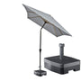 Kopu® Bilbao Parasolset Rechthoekig  150x250 cm met Voet - Lichtgrijs