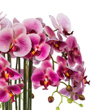Kopu® Kunstbloem Orchidee 54 cm Roze met Schaal - Phalenopsis