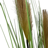 Kopu® Kunstplant Pampusgras 110 cm - 5 pluimen - in witte pot