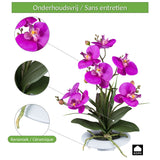 Kopu® Kunstbloem Orchidee 41 cm Paars met Bloemschaal - Phalaenopsis