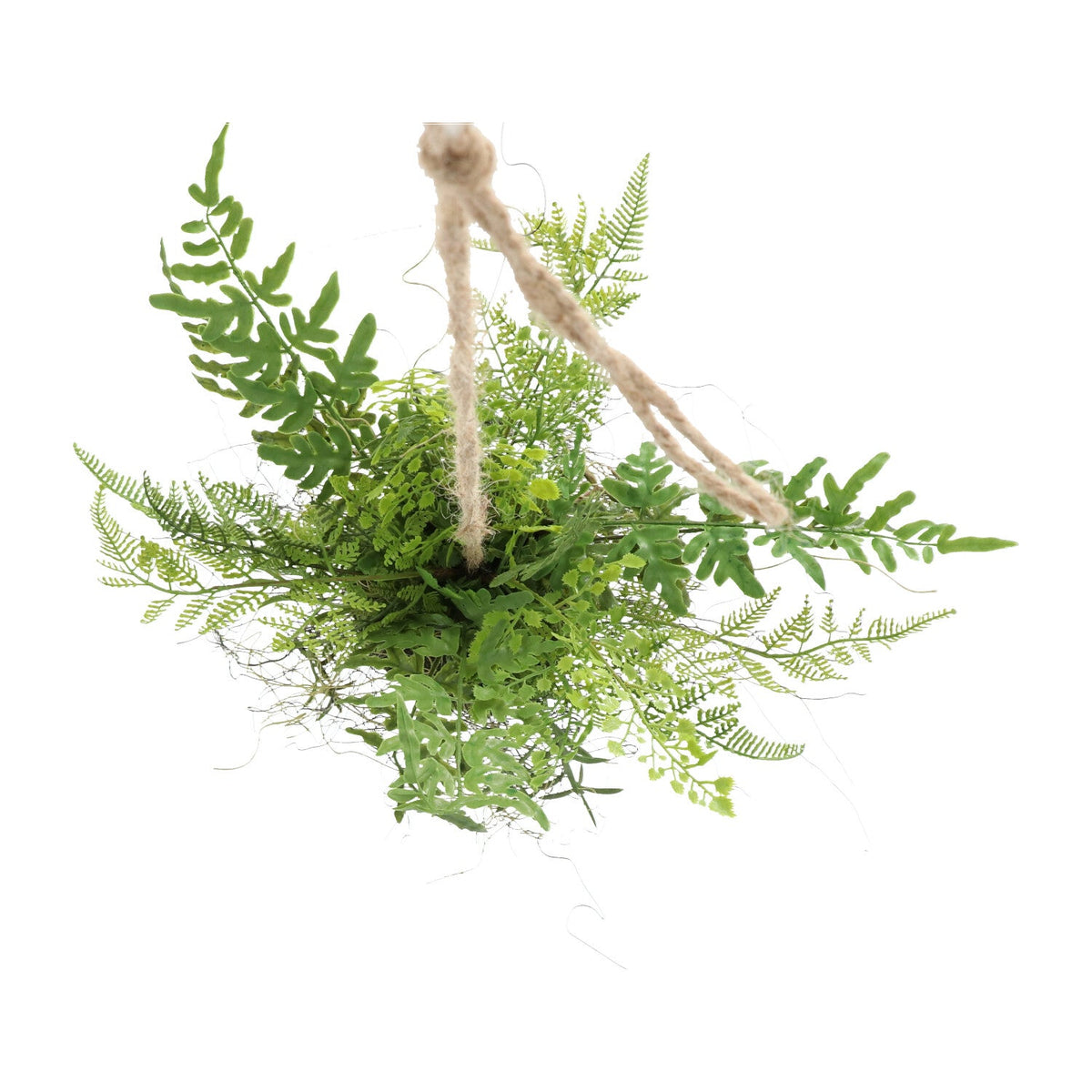 Kopu Kunstplant BOL met diverse Varen Hangplanten 25 cm - Groen