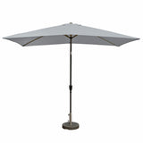 Kopu® Bilbao Parasolset Rechthoekig  150x250 cm met Voet - Lichtgrijs