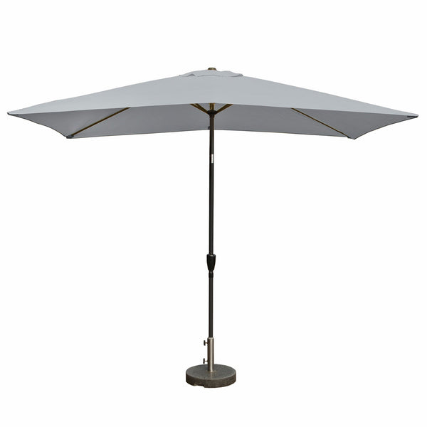 Kopu® Bilbao Parasolset Rechthoekig  150x250 cm met Voet - Lichtgrijs