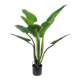 Kopu® Kunstplant Philodendron 110 cm - 9 bladeren - in zwarte pot