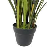 Kopu® Kunstplant Miscanthus 135 cm - 7 pluimen - in zwarte pot