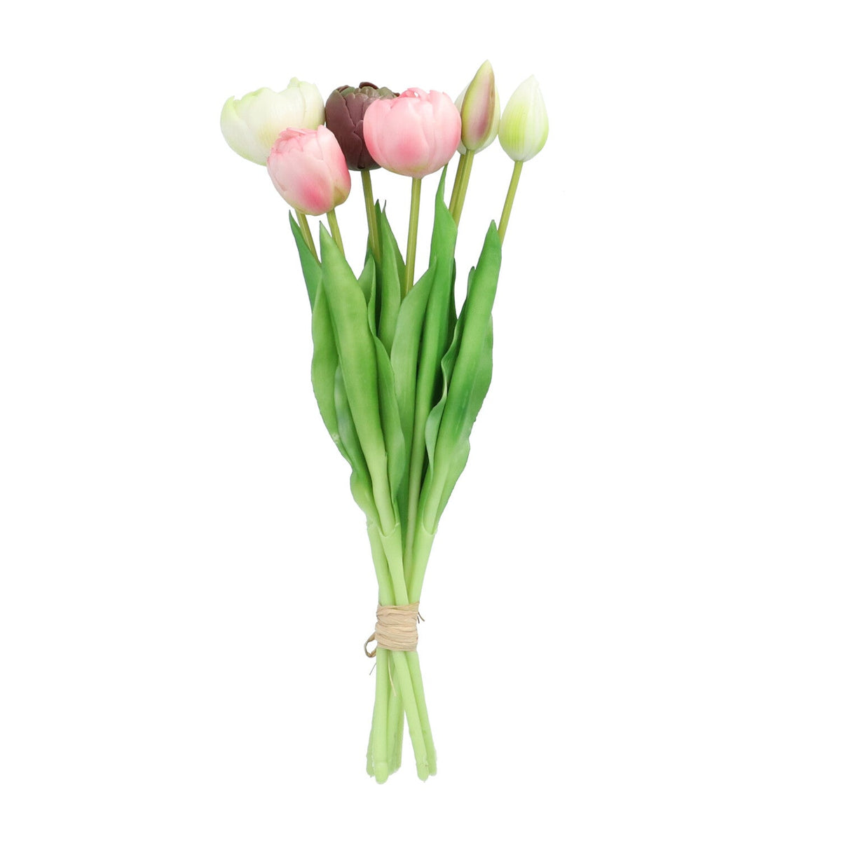 Kopu® Kunstbloemen bos Tulpen Mix 7 stuks 39 cm - Roze