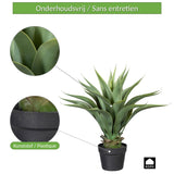 Kopu® Kunstplant Agave 57 cm in zwarte Pot - 25 bladeren - Nepplant