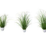 Kopu® set 3 stuks kunstplanten Grasplant 40-50-60 cm in Witte Sierpot