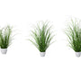 Kopu® set 3 stuks kunstplanten Grasplant 40/50/60 cm in Witte Sierpot