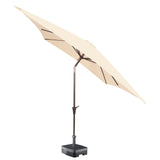 Kopu® vierkante parasol Malaga 200x200 cm met hoes en voet - Naturel