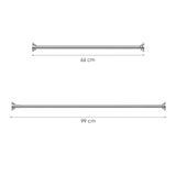 Douchestang Uitschuifbaar - Zilver - 66 cm tot 99 cm - Universeel - Douchestang zonder Boren - Douchestang Verstelbaar