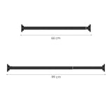 Douchestang Uitschuifbaar - Zwart - 66 cm tot 99 cm - Universeel - Douchestang zonder Boren - Douchestang Verstelbaar
