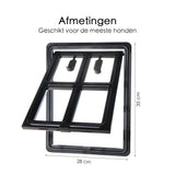 Hondenluik - Afsluitbaar - 4 Standen - 35x28 cm - Zwart