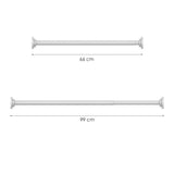 Douchestang Uitschuifbaar - Wit - 66 cm tot 99 cm - Universeel - Douchestang zonder Boren - Douchestang Verstelbaar