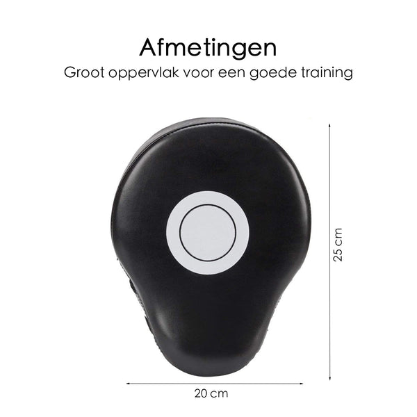 Bokspads - Stootkussens - Met Target - 2 Stuks - Zwart/Wit