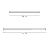 Douchestang Uitschuifbaar - Wit - 120 cm tot 215 cm - Universeel - Douchestang zonder Boren - Douchestang Verstelbaar