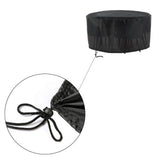 Tuinmeubelhoes Rond - 230 cm x 110 cm - Zwart - Beschermhoes voor je Tuinset - Tuinmeubelbeschermhoes
