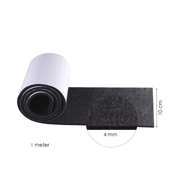 Klittenband - Rol Van 1 Meter - 10 cm Breed - Zwart