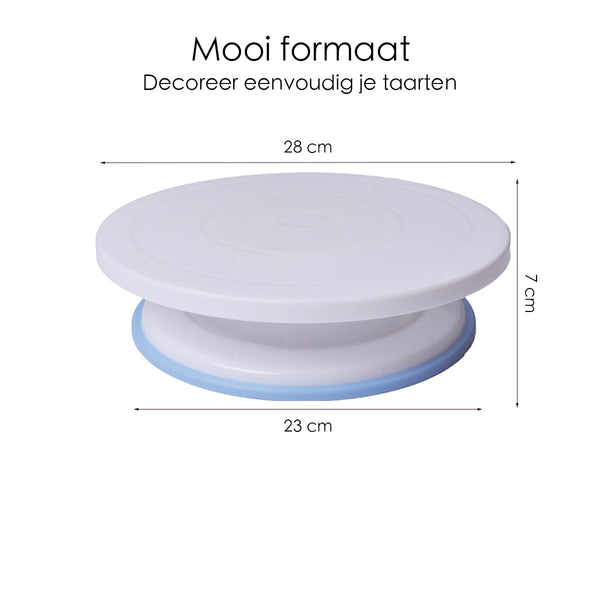 Taartplateau - Draaibaar - Anti-slip - Draaiplateau Taart - Turntable Cake