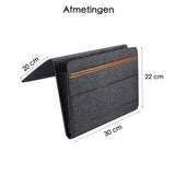 Bedside Pocket - Donker Grijs - Vilten Opbergzak voor Bed of Bank - Bedorganizer
