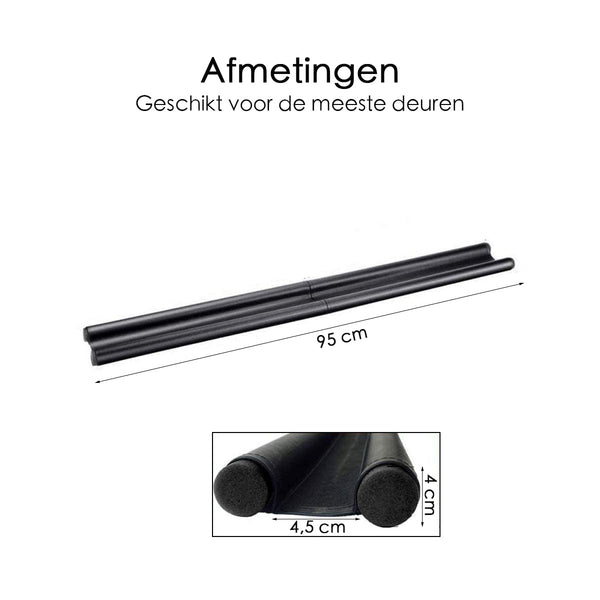 Tochtstopper Deur - Tochtrol - 95 cm - Zwart