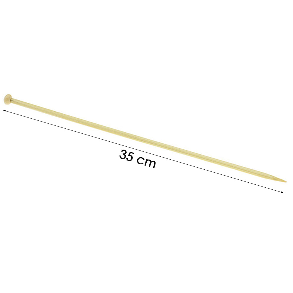 Breinaalden Set Bamboe 36 Stuks - 18 Verschillende Maten - 35 cm Lang - 2 tot 10 mm Dikte