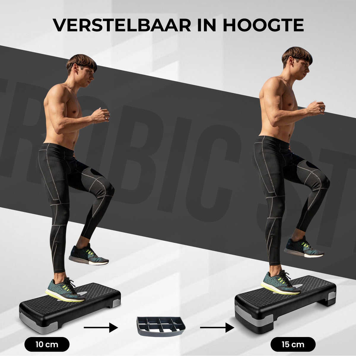 Aerobic Step Zwart-Grijs