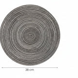 Placemat - 2 stuks - Placemat 38 cm - Grijs