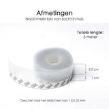 Tochtstrip - 3,5 cm x 5 meter - Transparant - Deur en Raam - Zelfklevend