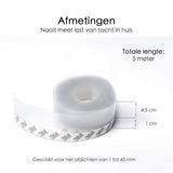 Tochtstrip - 4,5 cm x 5 meter - Transparant - Deur en Raam - Zelfklevend