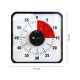 Leerklok 19 x 19 cm - Zwarte Timer voor Kinderen - Aftelklok voor Educatief Gebruik