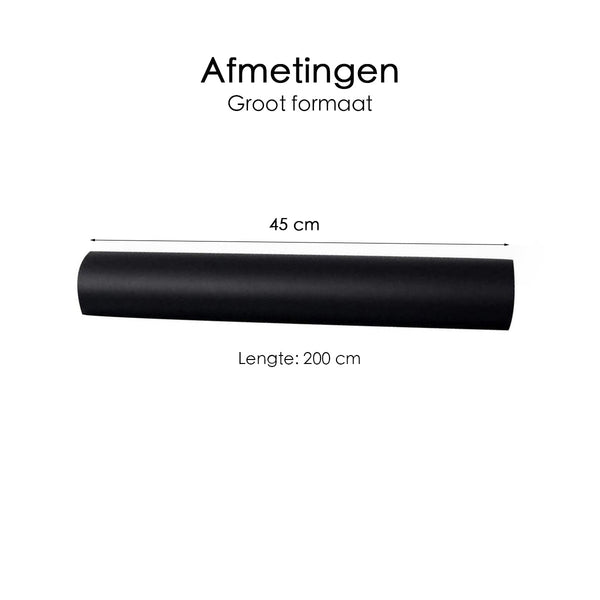Krijtbordfolie - 200x45 cm - Muursticker - Inclusief krijtjes