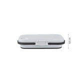Picknickmand 2-1 - Wit & Grijs - Inklapbaar - Picknickmand met Tafel