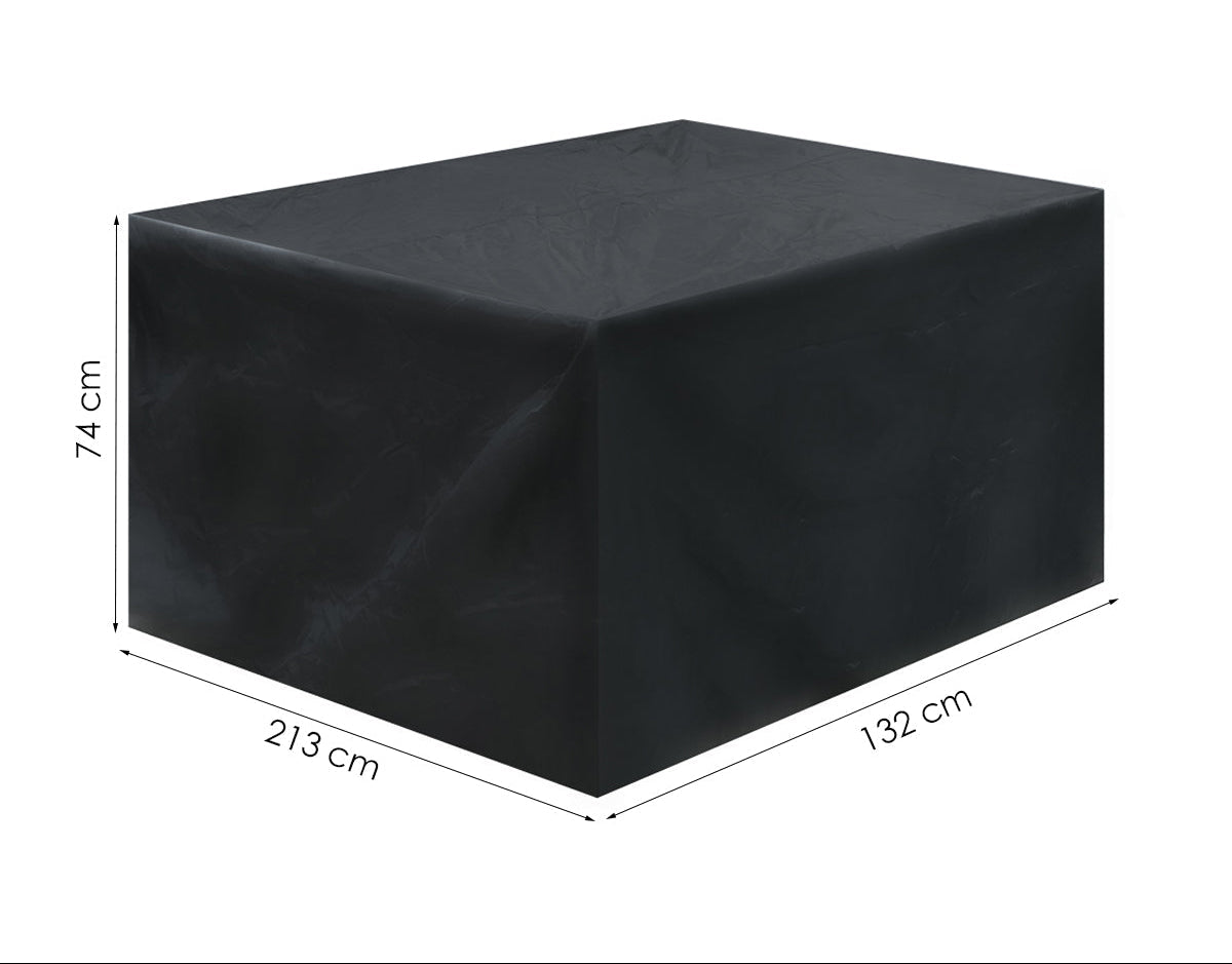 Beschermhoes voor tuinmeubelen - 213 x 132 x 74 cm - Zwart - Waterdicht - Afdekhoes