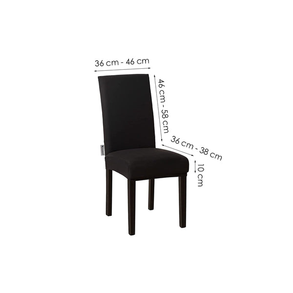 Stoelhoezen - Eetkamerstoel Hoes - 6 Stuks - Zwart - Bescherm stijlvol je stoelen