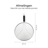 Anti Spatdeksel - Diameter 33 cm - Vaatwasserbestendig - Past op de meeste pannen