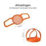 Pannenhouder - Diameter 20 cm - Lichtgewicht - Siliconen - Oranje