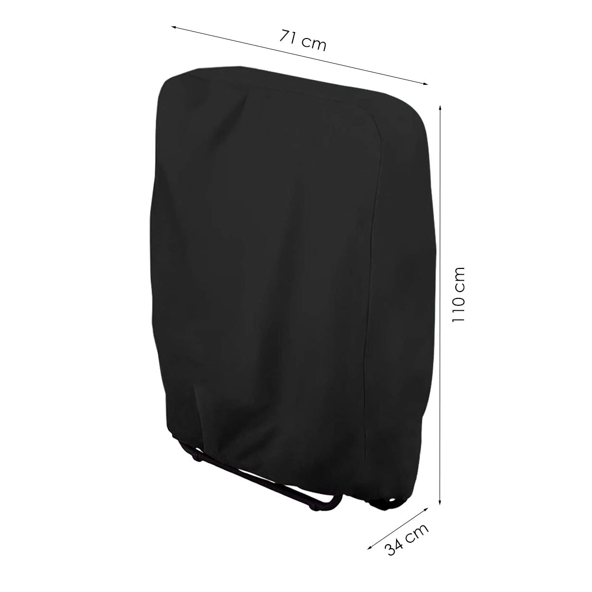Beschermhoes voor Tuinstoel - 2 Stuks - Tuinstretcher beschermhoes - 110x71x34cm - Zwart - De ideale bescherming voor je tuinmeubelen
