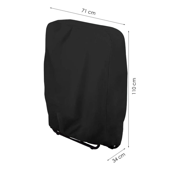 Beschermhoes voor Tuinstoel - 2 Stuks - Tuinstretcher beschermhoes - 110x71x34cm - Zwart - De ideale bescherming voor je tuinmeubelen